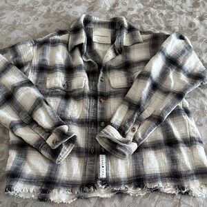 Lucky Brand Monochrome Plaid Shirt